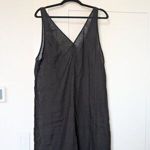 Reformation black linen dress